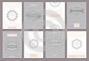 Vintage creative cards templates