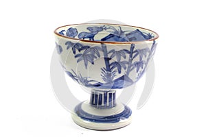 Vintage Cup or Jar Vase On A White Background for Decoration