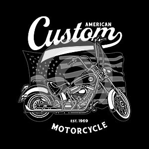 Vintage Custom American Motorcycle Emblem