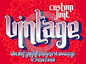 Vintage custom Font