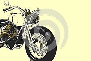 Vintage Custom Motorcicle Graphic Poster Illustration.