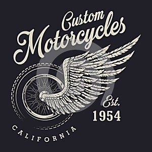 Vintage custom motorcycle logo