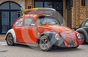 Vintage customized Volkswagen Beetle from 1973 at The Aircooled classic car show