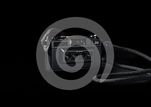 Vintage 3D camera with compact size