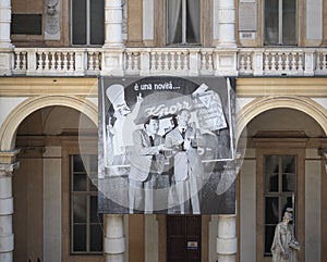 Vintage Dado Knorr advertisement billboard in Turin