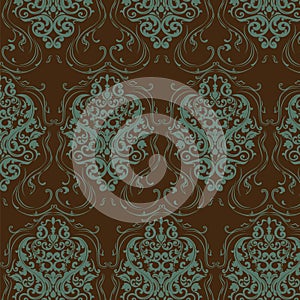 Vintage damask floral ornament pattern