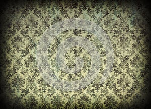 Vintage damask wallpaper photo