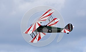 Vintage de Havilland DH82a Tigermoth biplane in flight