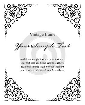 Vintage decoration frame