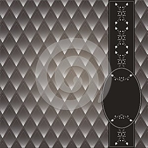 Vintage decorative background. With a dark background rhombuses
