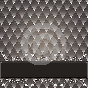 Vintage decorative background. With a dark background rhombuses