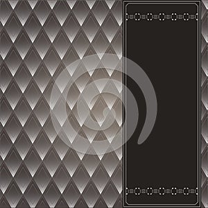 Vintage decorative background. With a dark background rhombuses