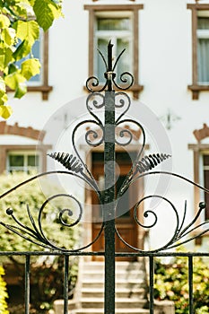 Vintage decorative iron gate detail