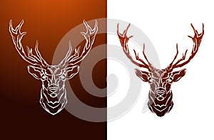 Vintage Deer label. Retro vector design graphic