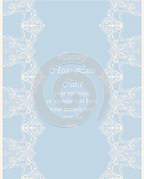 Vintage delicate Lace card. Handmade ornament for invitations, prints, decor, greetingcards. Vector illustration