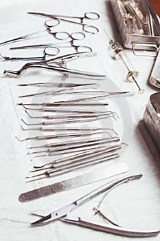 Vintage dental instruments