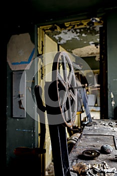 Derelict Projection Equipment & Reel - Abandoned Variety Theater - Cleveland, Ohio