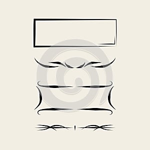 Vintage Design Elements with decorative lines