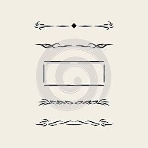 Vintage Design Elements with decorative lines photo