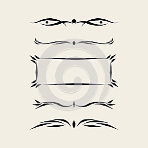 Vintage Design Elements with decorative lines