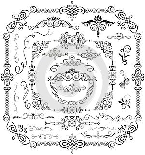 Vintage design elements and frames