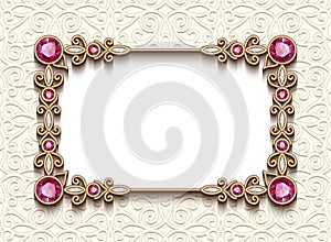 Vintage diamond jewelry card, invitation template