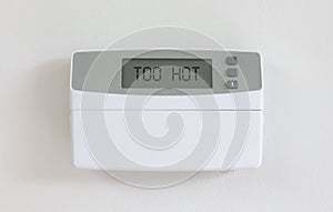 Vintage digital thermostat - Covert in dust - Too hot