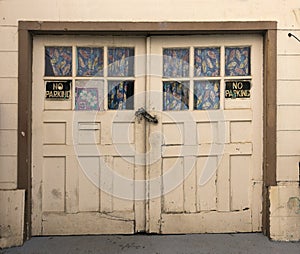 Vintage Dilapidated Garage Doors