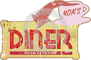 Vintage diner sign,