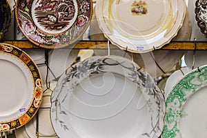 Vintage Dishes Circle Cuttery Restaurant Banquet