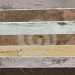 Vintage distressed colored wood slats background texture