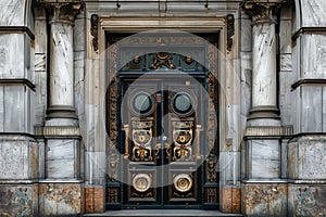 Vintage Door, Art Deco Enter, Luxury Elevator Door, Ornate Gate, Art Nouveau Architecture, Copy Space