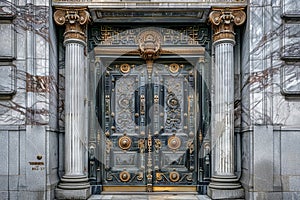 Vintage Door, Art Deco Enter, Luxury Elevator Door, Ornate Gate, Art Nouveau Architecture, Copy Space