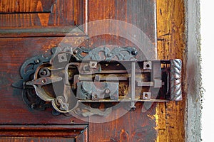 Vintage door lock detail