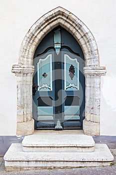 Vintage door in Tallinn city, Estonia