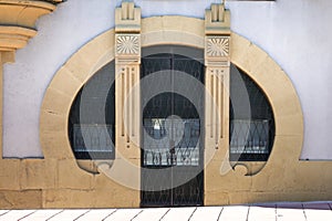 Vintage Door with wrought iron details