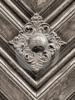 Vintage doorknob with face