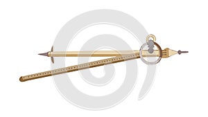 Vintage Drafting Compass for Precision Drawing, vector design Generative AI