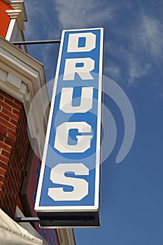 Vintage Drugs Store Sign