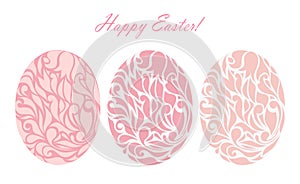 Vintage Easter card with eggs vector