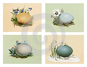 Vintage Easter Card. Set 3.