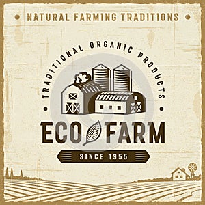 Vintage Eco Farm Label