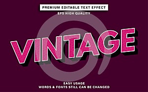 Vintage editable text effect