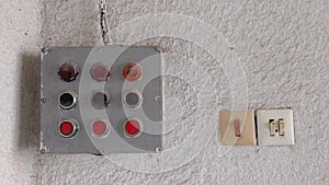 Vintage electric button box