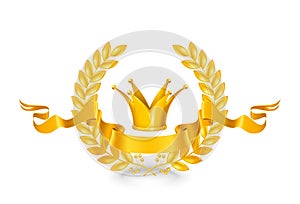 Vintage emblem, gold