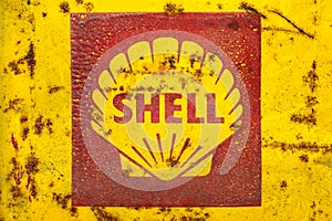 Vintage emblem of the Shell Oil Company