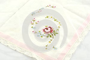 Vintage Embroidered Handkerchief