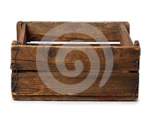 Vintage empty wooden crate photo