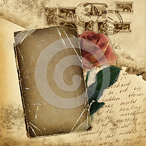 Vintage envelope for design with grunge sheet