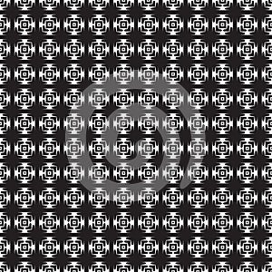Vintage Ethnic Tribal Black Square Geometric Vector Fabric Seamless Background Texture.Pattern Design Wallpaper